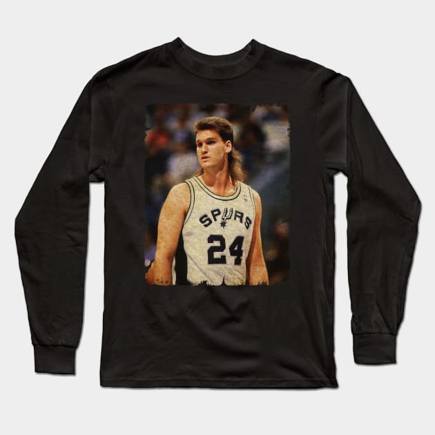 David Robinson - SPURS #24 Long Sleeve T-Shirt by Wendyshopart